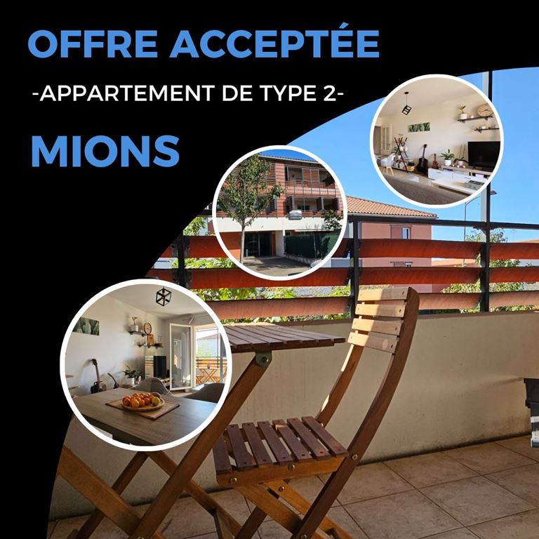 Appartement T2 MIONS (69780) BONNE VISITE